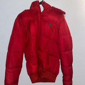 Fluffy Red Jacket with furry hood